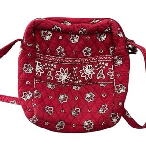 Vera Bradley Crossbody Bag Quilted Floral Bandana Print‎ Purse Small